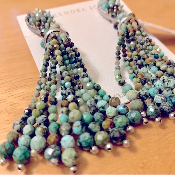 Kendra Scott Turquoise Cecily Statement Earrings NWT! ✨ - Picture 5 of 8